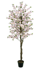 Lade das Bild in den Galerie-Viewer, Künstlicher Kirschbaum mit 3 Naturstämmen, rosa 180 cm
