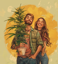Lade das Bild in den Galerie-Viewer, Stamm-Hanfpflanze Cannabis-Pflanze Marihuana Haschpflanze 1,50 Meter

