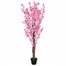Lade das Bild in den Galerie-Viewer, Künstlicher Pfirsischbaum pink 160 cm
