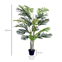 Lade das Bild in den Galerie-Viewer, Künstliche Areca-Palme 150 cm mit 19 langen textilen Palmwedeln