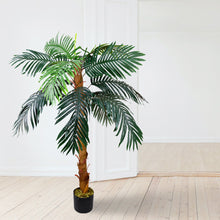Lade das Bild in den Galerie-Viewer, Künstliche Königspalme mit Naturstamm 140 cm