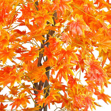 Lade das Bild in den Galerie-Viewer, Künstlicher Herbst-Ahorn-Baum mit Seidenblättern und Naturstämmen. 150 cm.