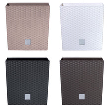Lade das Bild in den Galerie-Viewer, Übertöpfe rechteckig Rattan Optik 20 cm - 40 cm