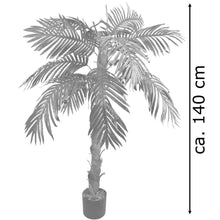 Lade das Bild in den Galerie-Viewer, Künstliche Königspalme mit Naturstamm 140 cm
