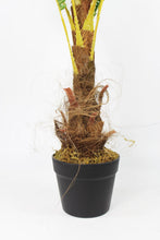 Lade das Bild in den Galerie-Viewer, Künstliche Hawaii-Palme mit Naturstamm und 18 Palmenwedel. Textil. Pflegefrei. 100 cm Höhe.