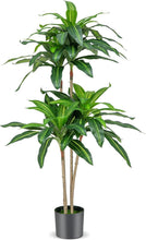 Lade das Bild in den Galerie-Viewer, Künstlicher Dracaena mit schlanken Naturstämmen 140 cm