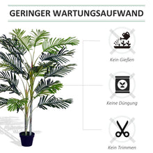 Lade das Bild in den Galerie-Viewer, Künstliche Areca-Palme 150 cm mit 19 langen textilen Palmwedeln