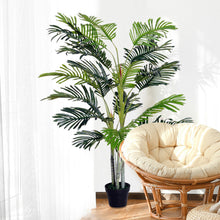 Lade das Bild in den Galerie-Viewer, Künstliche Areca-Palme 150 cm mit 19 langen textilen Palmwedeln