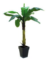 Lade das Bild in den Galerie-Viewer, Künstliche Bananen-Palmen mit Seidenblättern und Naturstämmen. 6 Größen 100 bis 240 cm.