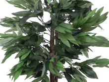 Lade das Bild in den Galerie-Viewer, Künstlicher Mango-Baum mit Seidenblättern und Naturstämmen. 150 - 180 cm.
