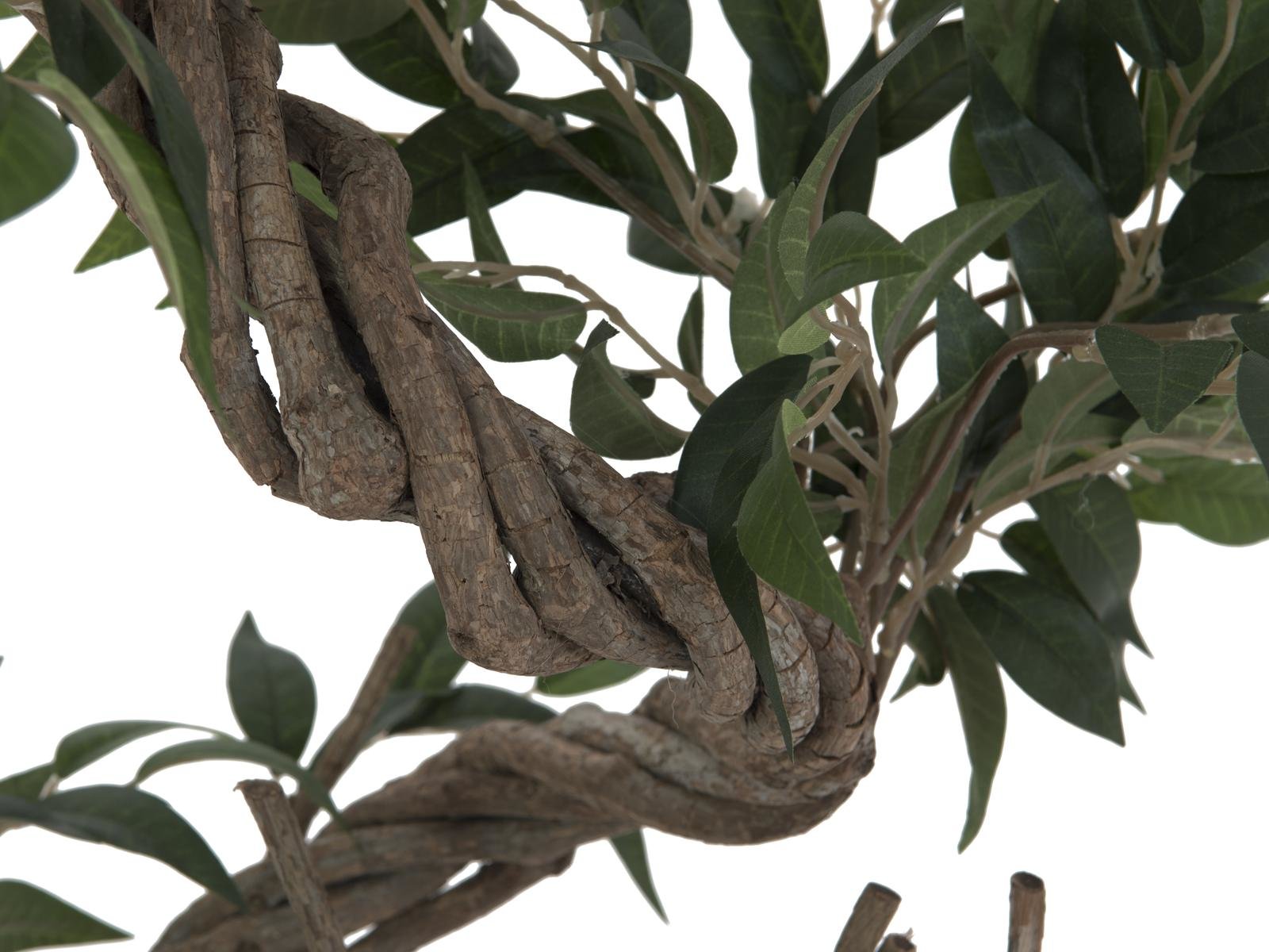 Künstlicher Ficus-Benjamini-Baum mit natürlichem Spiralstamm. 130 cm