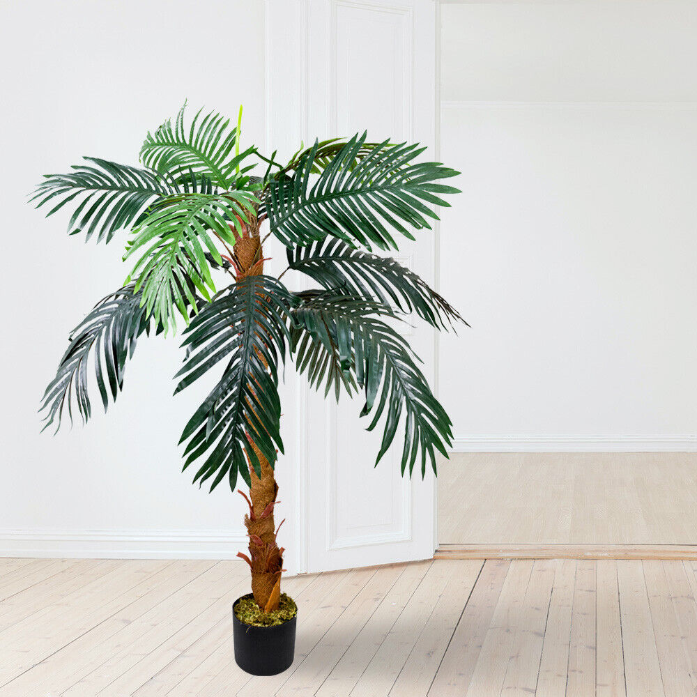königspalme zimmerpflanze Künstliche Königspalme mit Naturstamm 140 cm