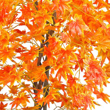 Lade das Bild in den Galerie-Viewer, Künstlicher Herbst-Ahorn-Baum mit Seidenblättern und Naturstämmen. 150 cm.
