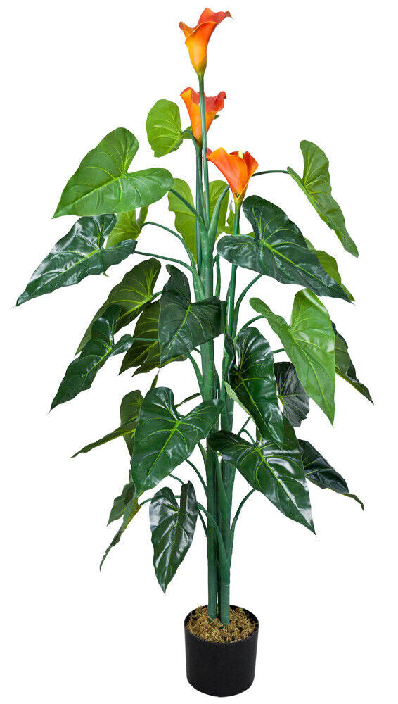 calla künstlich Künstliche Calla-Lilie mit Kunststamm 130 cm – Sunrise