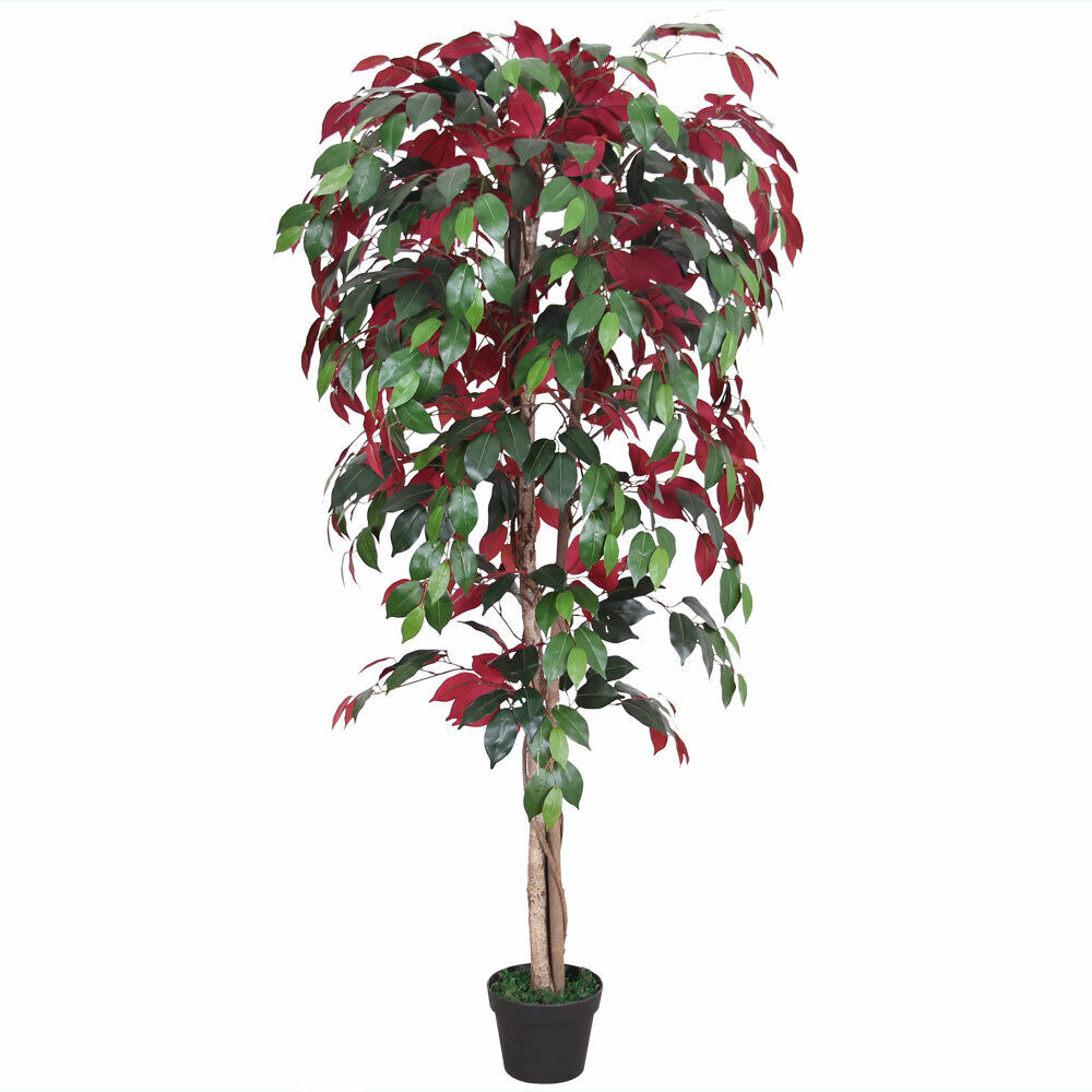 Künstlicher roter Ficus-Benjamini-Baum 150 cm