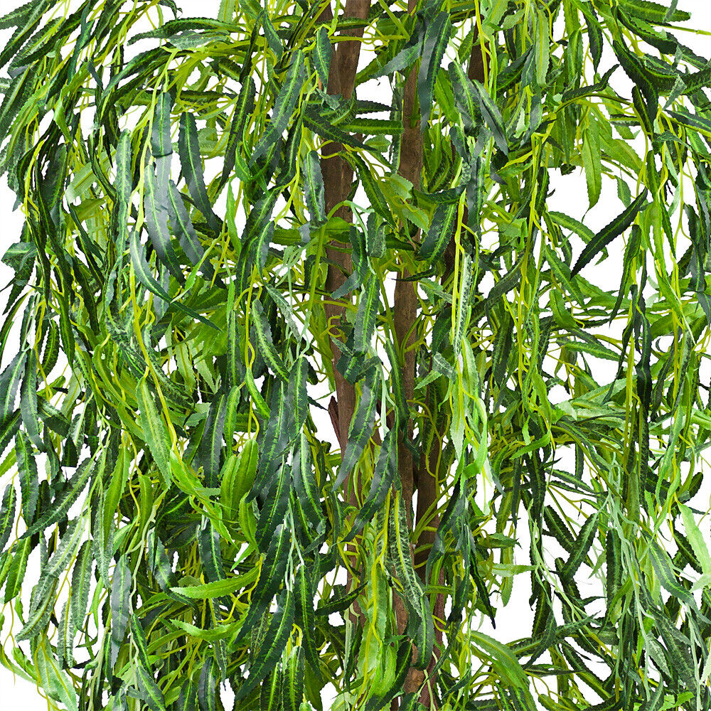 Knstliche Trauerweide Weidenbaum mit Naturstamm 180 cm